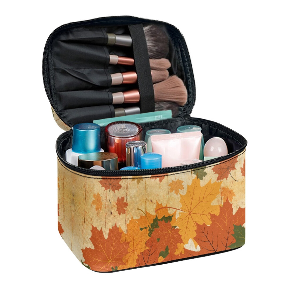Travel Brush Protector Organizer Polyester Maple Leaves