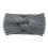 Gray knitted wool headband cross style 1 piece 1