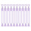 Silicone Cable Ties Purple Reusable 10 Pcs 1