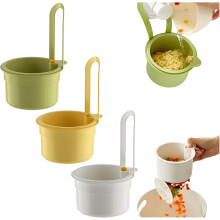 Automatic Dumping Sink Strainer Basket, Faucet-Hanging, Press-to-Empty Colander – Compatible with Standard Sinks