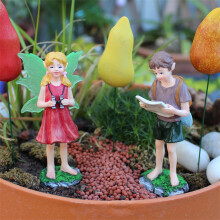 Glow-in-the-Dark Fairy Boy & Girl Statues for Fairy Gardens – Explorer Figurines, Garden Decor, Gift Ideas