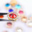 Gold Bling Crystal Pearl Flatback Buttons 9mm 11mm 5