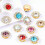 Gold Bling Crystal Pearl Flatback Buttons 9mm 11mm 6