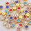 Gold Bling Crystal Pearl Flatback Buttons 9mm 11mm 3