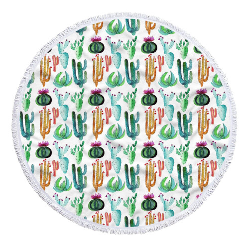 AuroraX Round Boho Beach Blanket 60x60 Inch