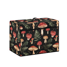 Mushrooms Sewing Machine Carrying Cover and Sewing Essentials Pockets Protective Cover Soft Reusable