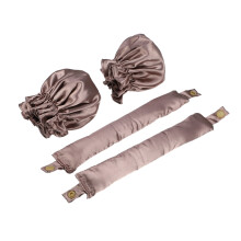 4 Pcs Heatless Hair Curler Satin Heatless Curling Rod Headband with Hair Cap Set for All Hair Type Purple