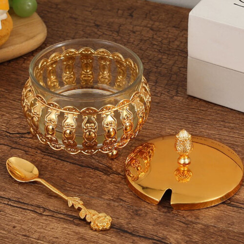 European Style Iron Spice Jar with Transparent Window