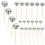 Masteelf disco taartdecoraties, balprikkers, 24 stuks 4
