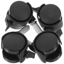 4pcs Pu Swivel Caster Wheels With Locking Brakes Replacement Wheels For Furniture And Small Carts Heavy Duty And Quiet Casters