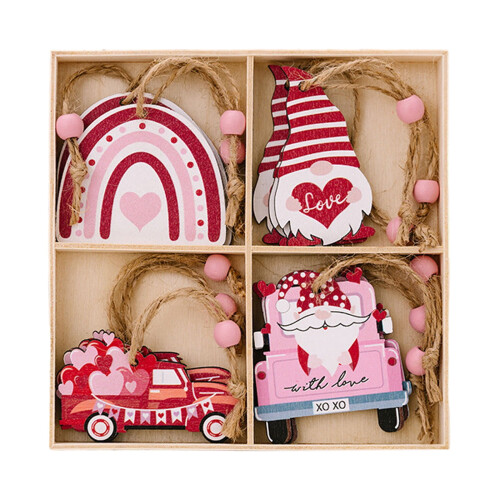 Valentinstag-Hängeornamente-Set im Retro-Stil 1