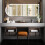 LED Arched Full-Length Mirror Aluminum Frame 64x21 Inch 2