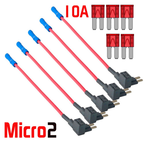 Fuse TAP Adapter Kit 12V 10A Micro2 Blade ATR APT 5 pcs