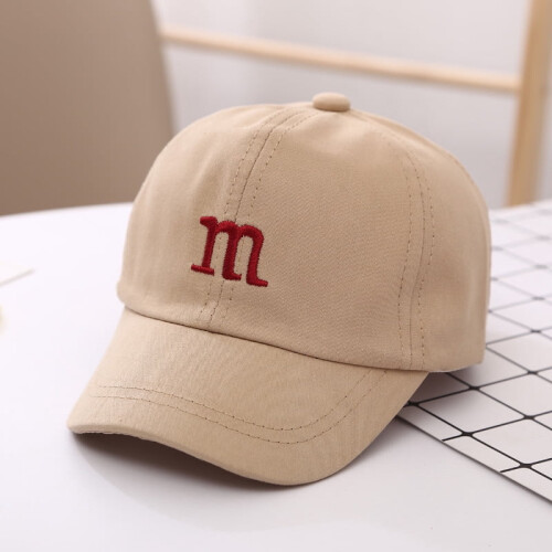 Kids Baseball Cap with M Embroidery for Ages 1-15