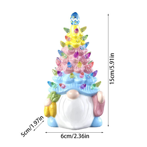Påskegnome harpiksfigur treformet dekor 1