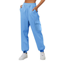 Women's High-Waisted Fleece-Lined Thermal Leggings Blue XL