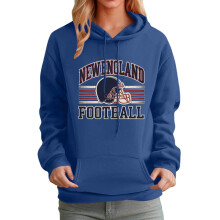Distressed New England Football Vintage Style Hoodie Sweatshirt for Women – Retro Game Day Pullover