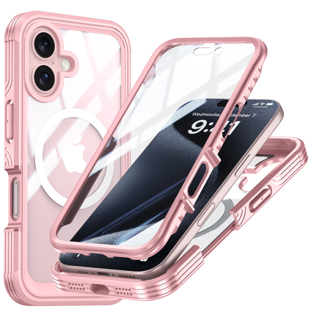 Iphone 16 Plus Clear Hard Shell Case With Built-In Screen 908436842945