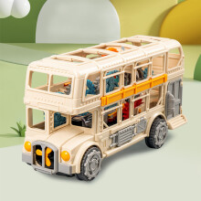 Double Decker Bus Toy for Kids with Sound LED Lights and 3