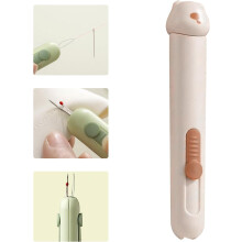 Auto Needle Threader and Seam Ripper with Ergonomic Brown