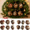 Red Bird 3D Forest Acorn Ornament Resin 2 pcs 1