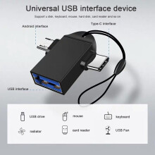 OTG Converter USB 3.0 to Micro USB and Type-C Adapter 1 Pack