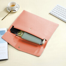 Waterproof Leather File Folder Pink 12.99x9.45In