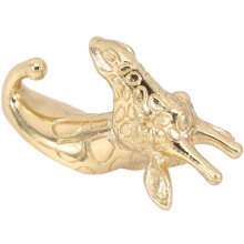 Giraffe Hook Golden Brass Wall Hanger 1 Piece