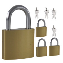 Brass Padlock for Drawers and Lockers 4 Pcs