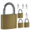 Brass Padlock for Drawers and Lockers 4 Pcs 1