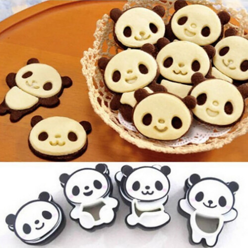 Set di 1 taglia biscotti a forma di panda in plastica 1