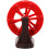 Red plastic wheel prop for fish tank and small pond 1