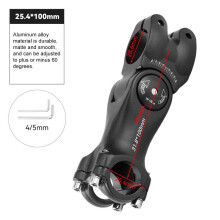Aluminum Alloy Height Increase Ultra Light Forged Riser Bike Stems Parts 1Pc Mountain Bike Adjustable Stem 25.4X100/31.8X85Mm