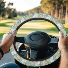 Easter Rabbit Golf Cart Steering Wheel Cover Universal Fit