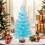 Blue tabletop Christmas tree with accessories 45cm 1