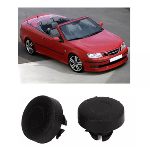 2 Pcs Black Boot Lid Hinge Stops Hood Clip Replace for  9-3 Convertible 12832495 1