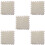 Dengmore polyester velvet square carpet beige 5 pcs 2