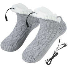 USB Heated Slipper Socks Unisex Indoor Foot Warmer