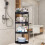 Eckablage für Toilette, verstellbar, schwarz oder weiß, 82 x 36 cm 4