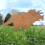 Metalen dinosaurus paaltopper voor hek, E 8
