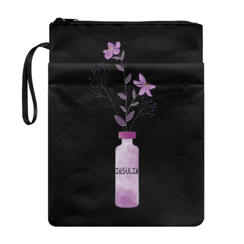 Flower Paperback Book Cover Zipper Washable Polyester 11.42