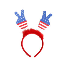 Women's Patriotic 4th July Glitter Headband with Spinning