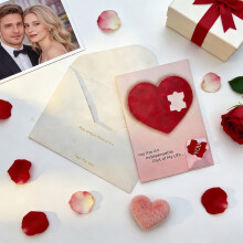 Valentine's Heart Voice Card with LED Light and Custom