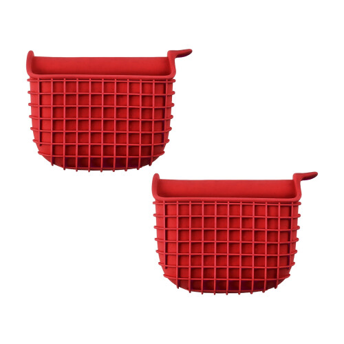 Red Anti-Scald Clips Kitchen Food Clips 2 Pcs