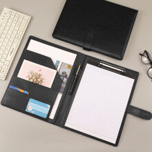 Professional padfolio with clipboard and faux leather
