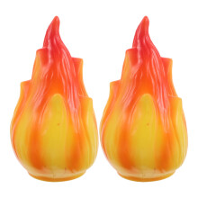 2-Pack Flame Lamp Shade Covers Decorative Flame Appearance for Outdoor Poolside Lighting Accessories