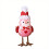 Red Plush Bird Ornament with Lights 1 Pack 1
