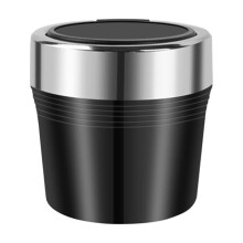 LED Light-Up Car Ashtray with Metal Liner and Auto-Open Lid