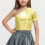 Girls One-Shoulder Short-Sleeve Sequin Crop Top 2