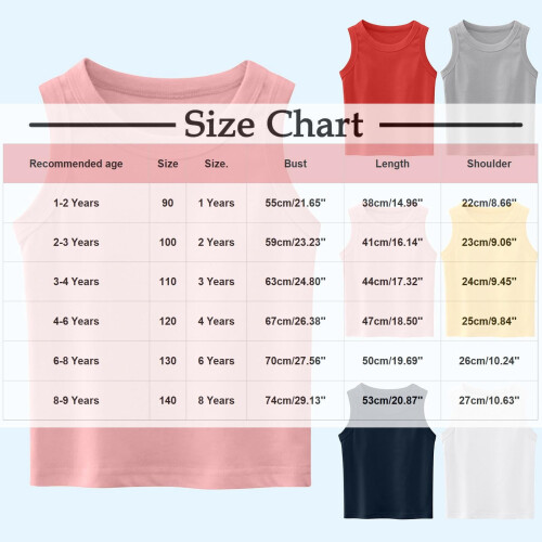 Cotton Sleeveless Ribbed Undershirts for Kids 6 Pack 2